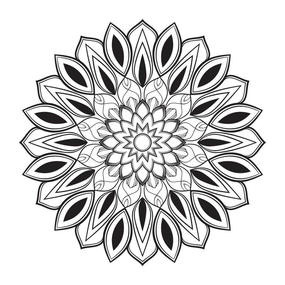 mandala negro para el diseño vector