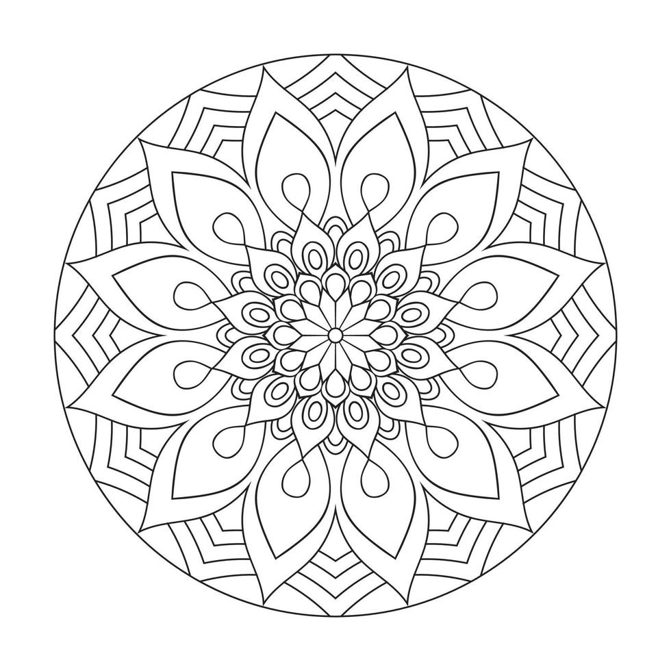 mandala negro para el diseño vector