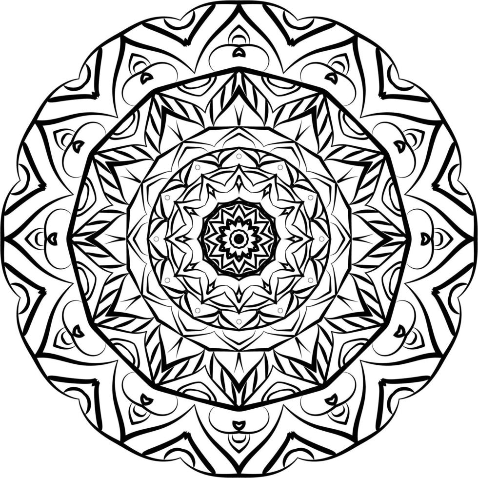 Black Mandala for Design vector