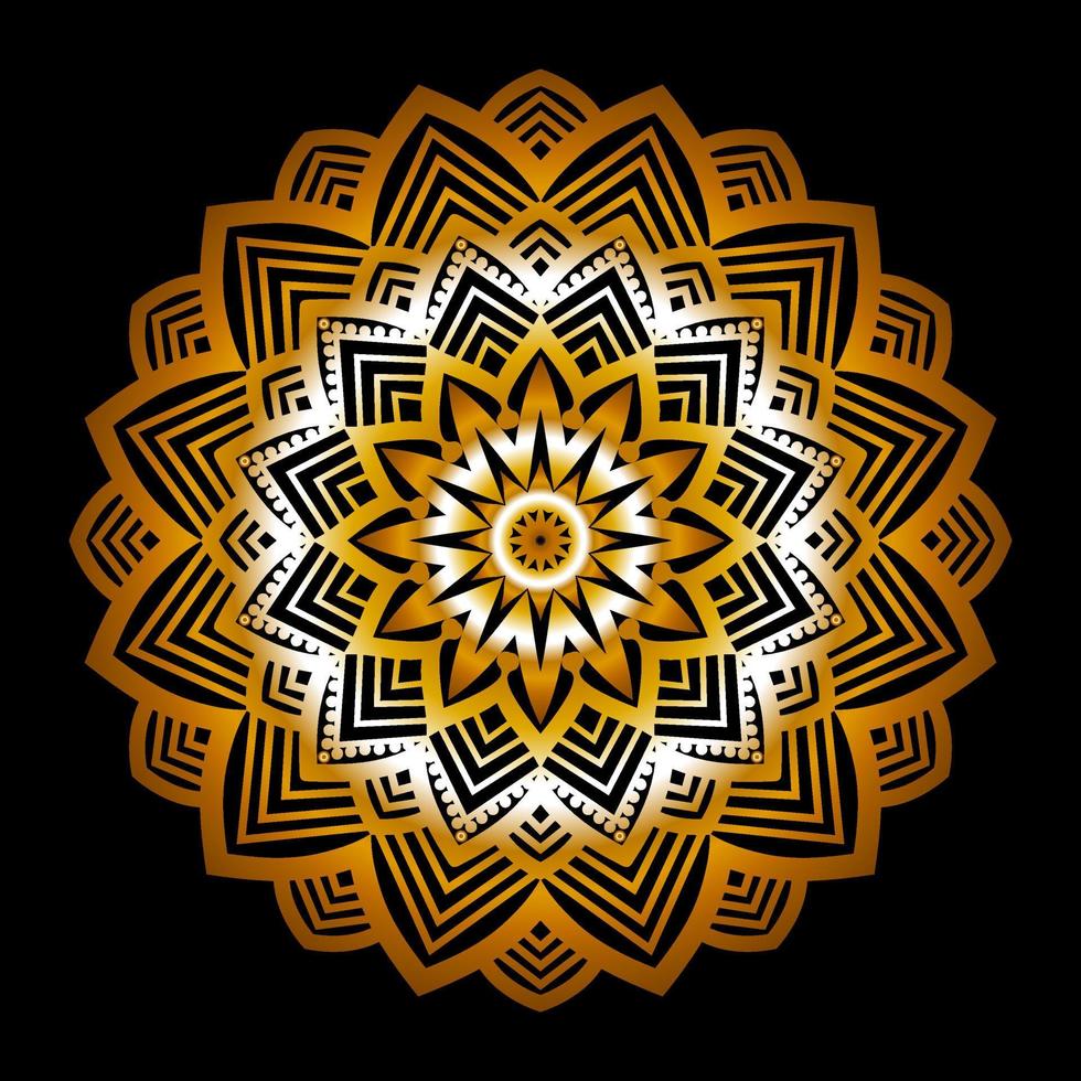 Luxury mandala background design with golden arabesque pattern vector