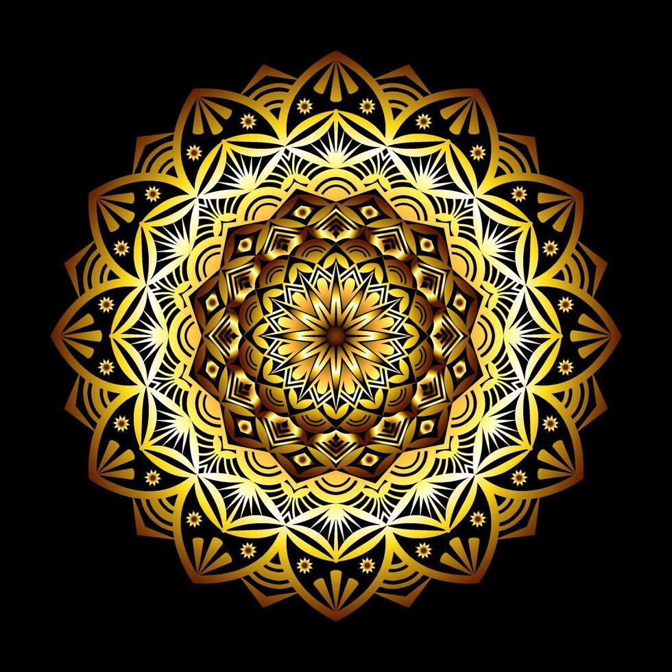 diseño de fondo de mandala de lujo con patrón arabesco dorado vector