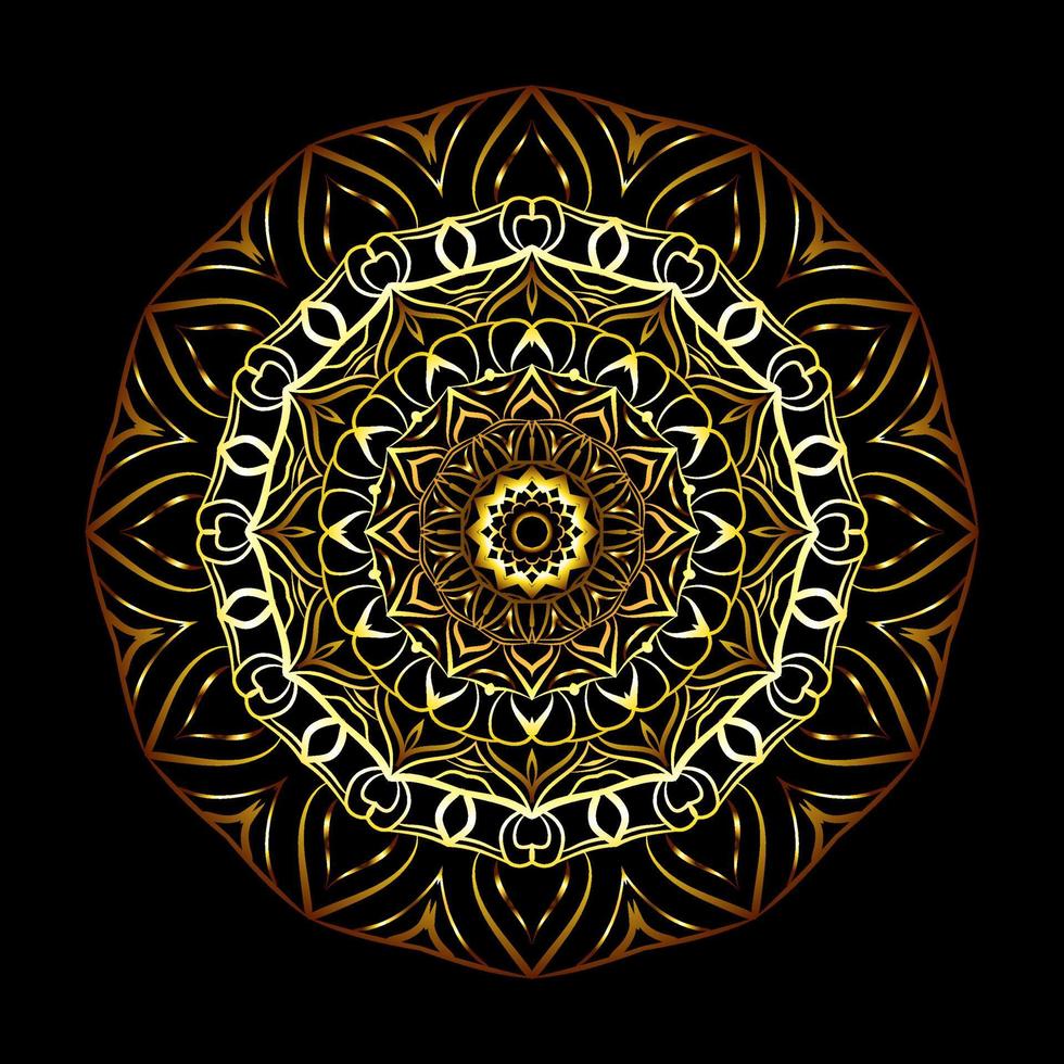 Luxury mandala background design with golden arabesque pattern vector