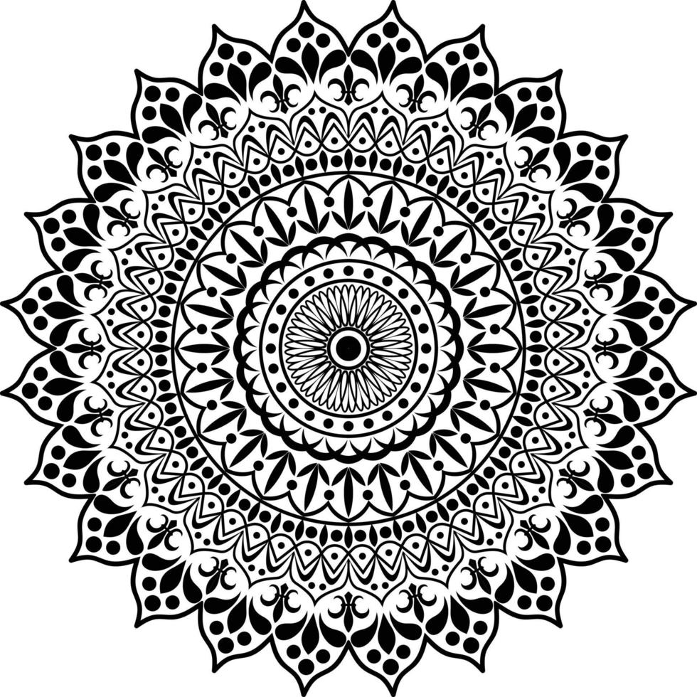 Black Mandala for Design vector