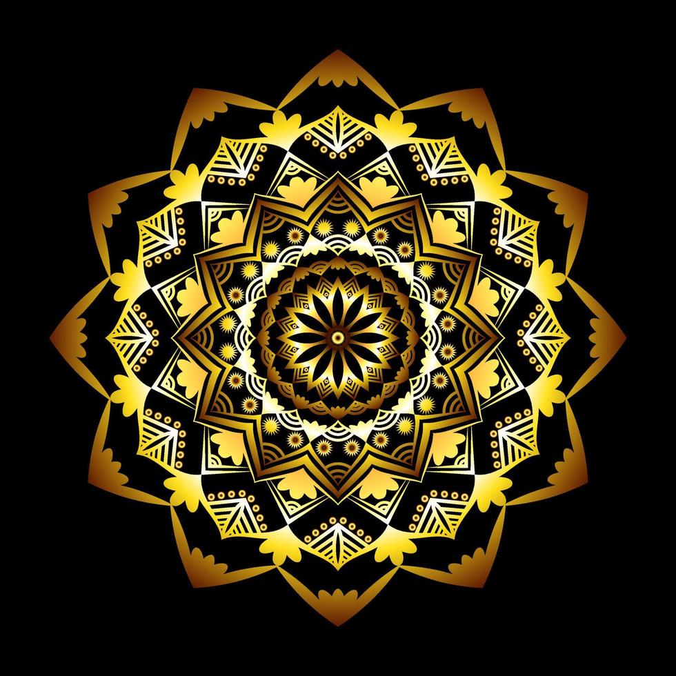 Luxury mandala background design with golden arabesque pattern vector