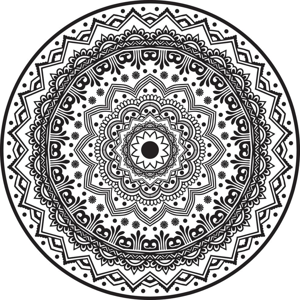 mandala negro para el diseño vector