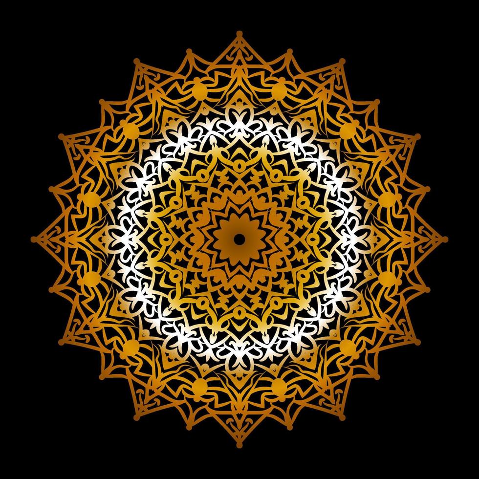 diseño de fondo de mandala de lujo con patrón arabesco dorado vector