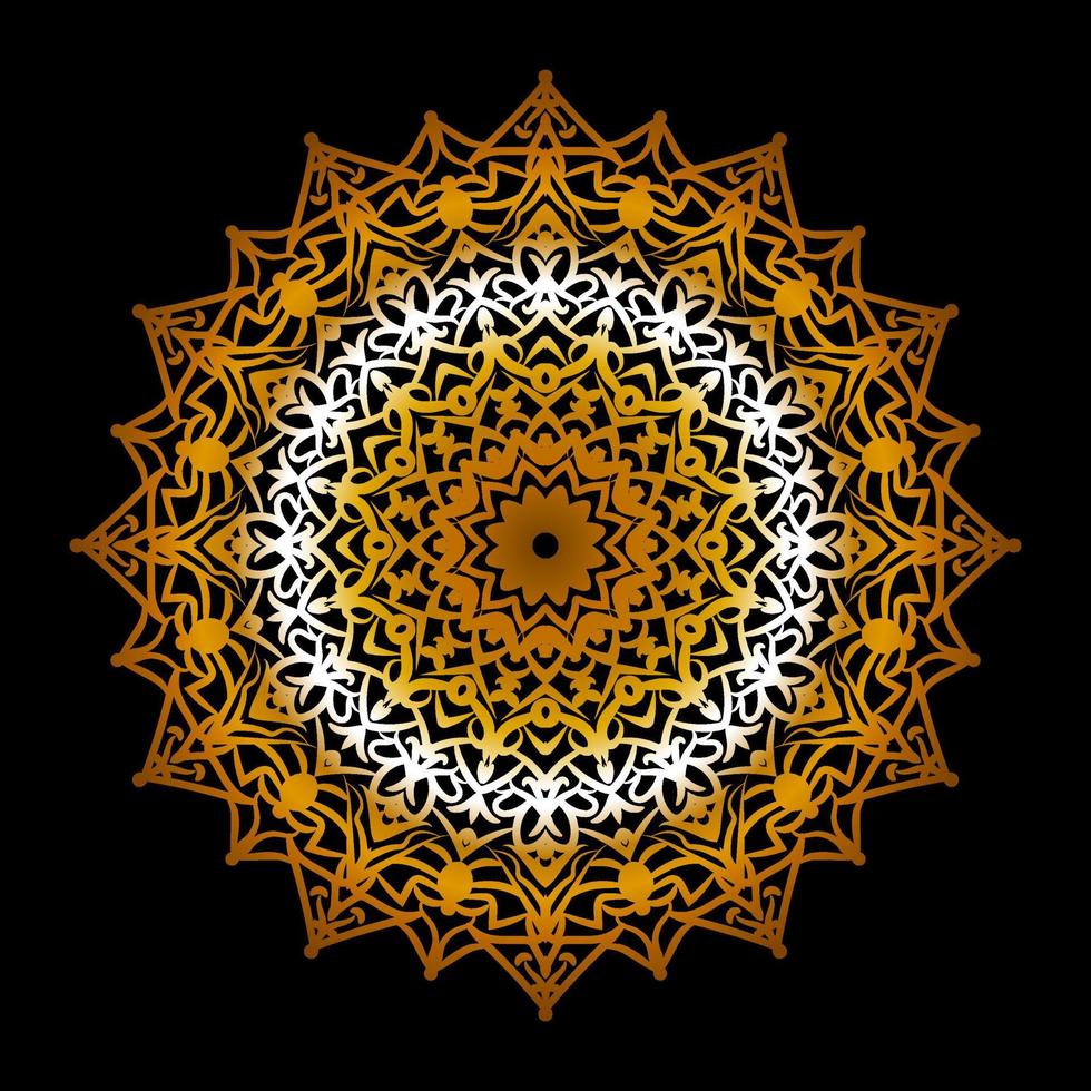 Luxury mandala background design with golden arabesque pattern vector