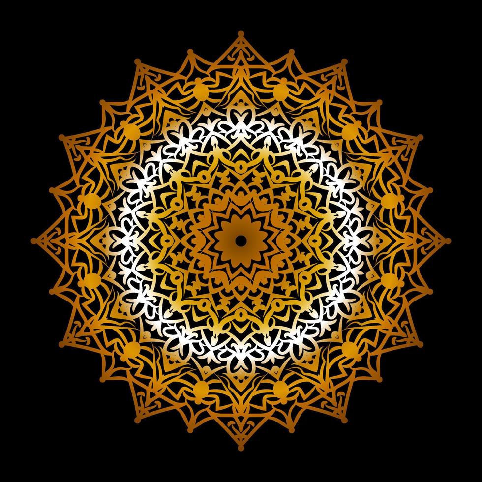 Luxury mandala background design with golden arabesque pattern vector