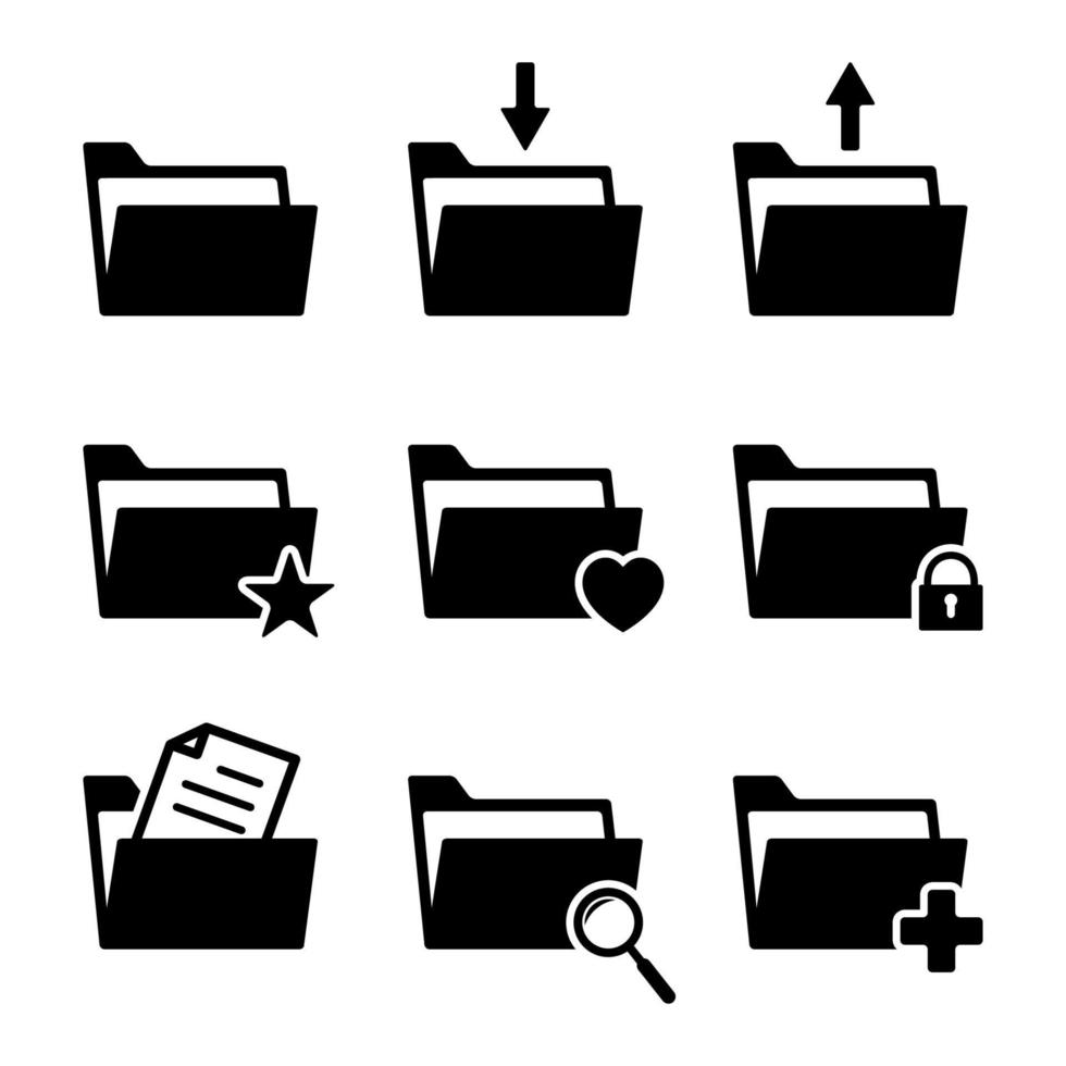 folder icon in trendy flat design vector