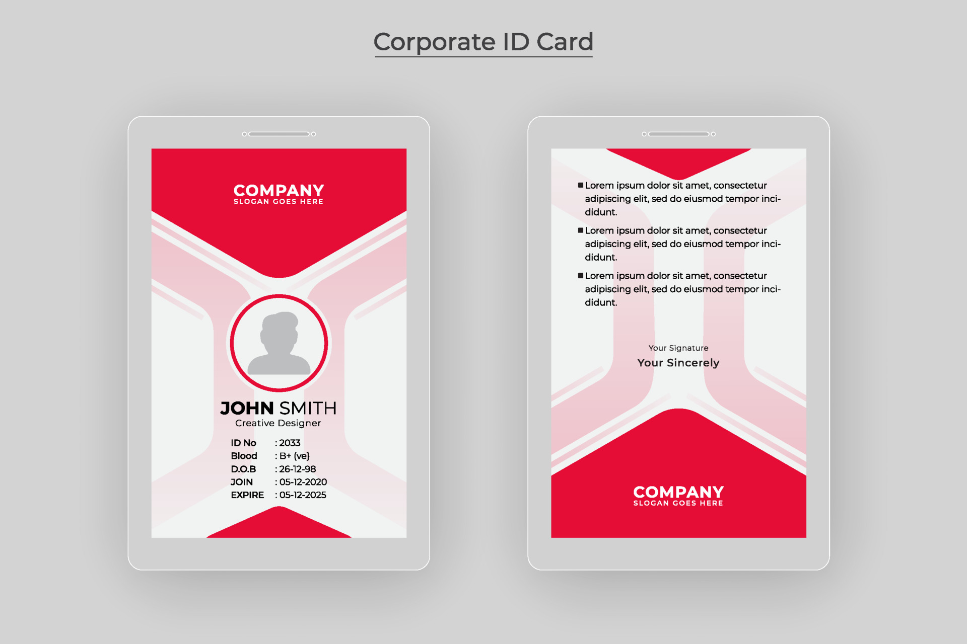 Staff Id Card Design