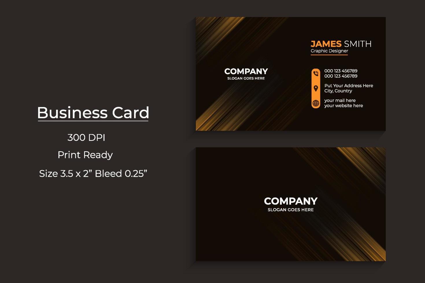 Modern abstract clean and simple business card template, Horizontal name card, Stylish stationery design and visiting card, Creative and professional business card design template Pro download vector