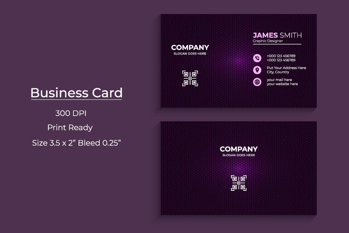 Modern abstract clean and simple business card template, Horizontal name card, Stylish stationery design and visiting card, Creative and professional business card design template Pro download vector