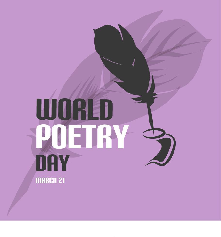 world poetry day vector illustration