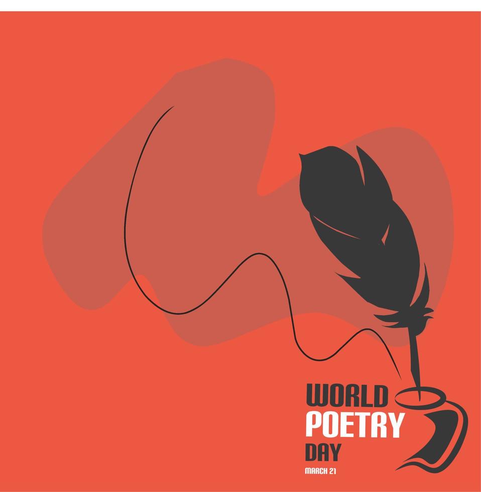 world poetry day vector illustration
