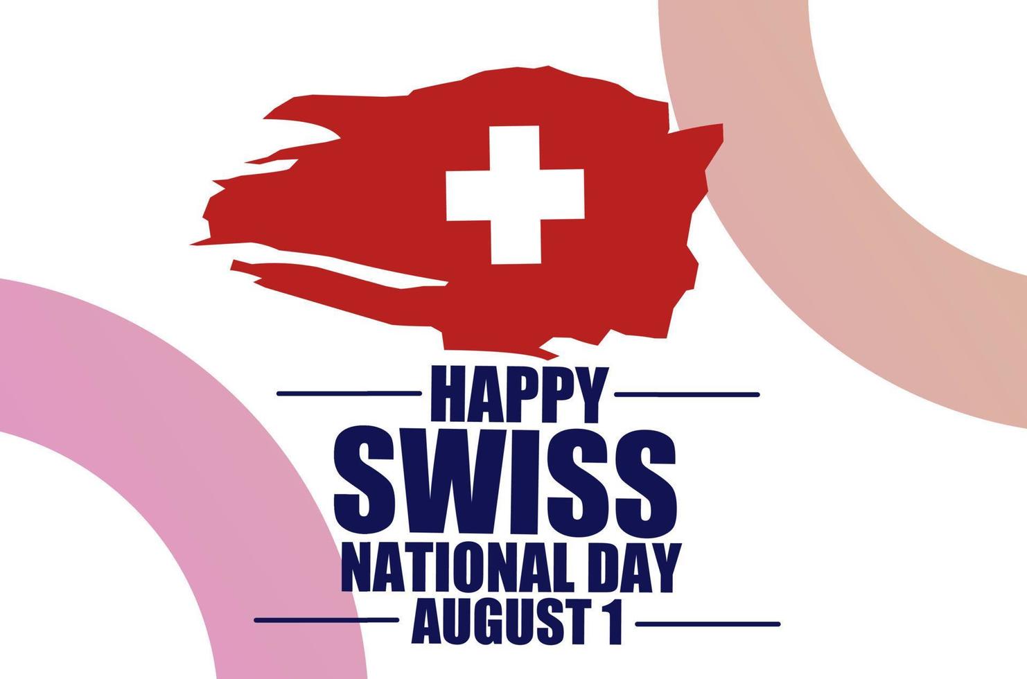 happy swiss national day vector illustration