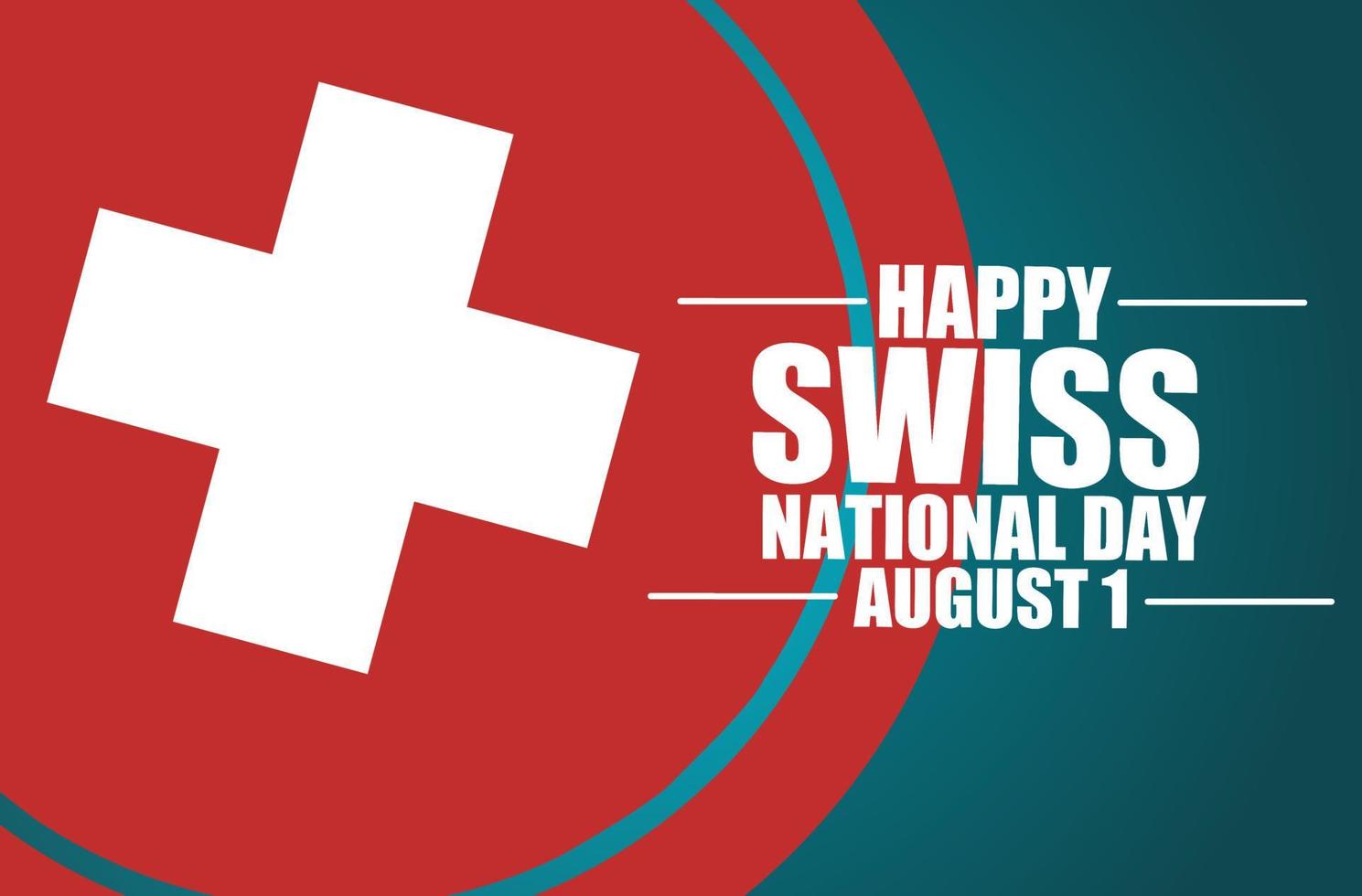 happy swiss national day vector illustration