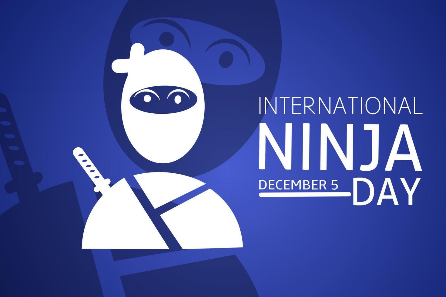 international ninja day vector illustration