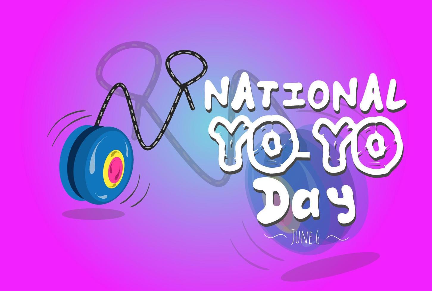 Ilustración de vector de día nacional del yoyo, adecuado para banner web