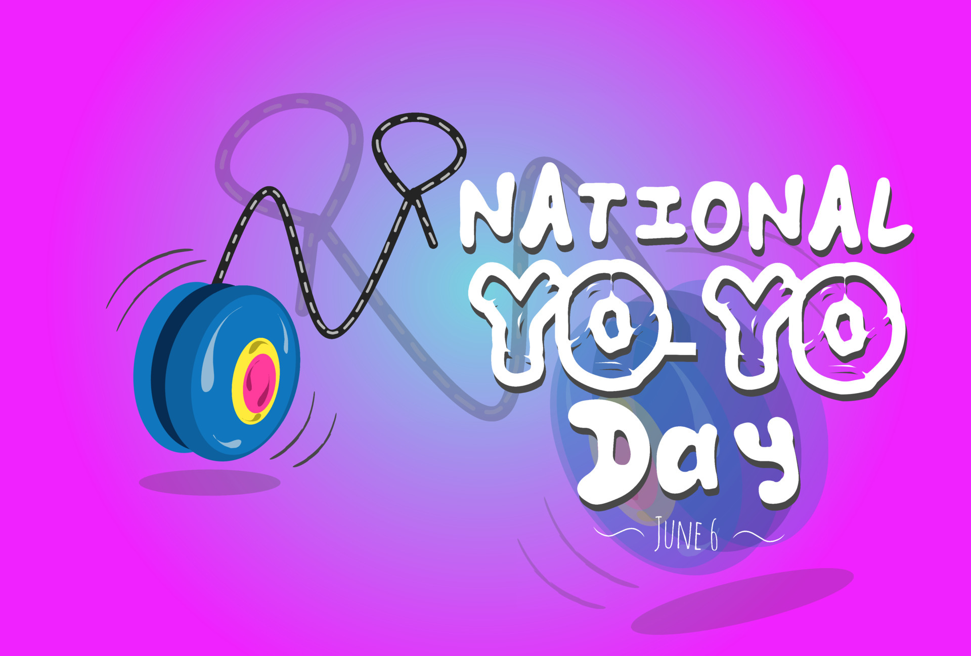 Ilustración de vector de día nacional del yoyo, adecuado para banner