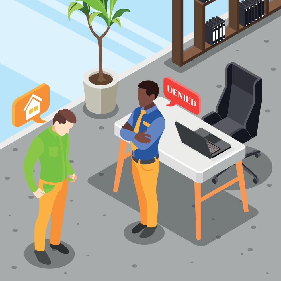 Denied Credit Background vector