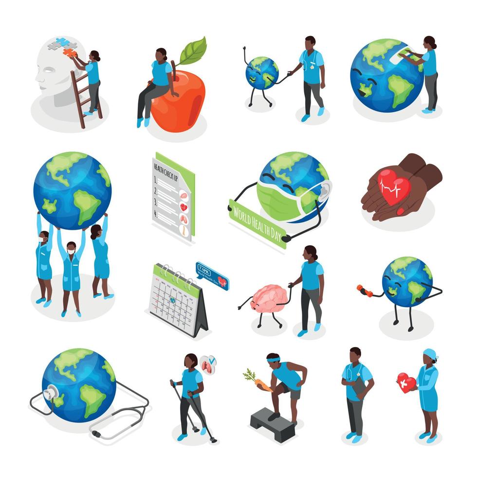 World Health Day Set vector