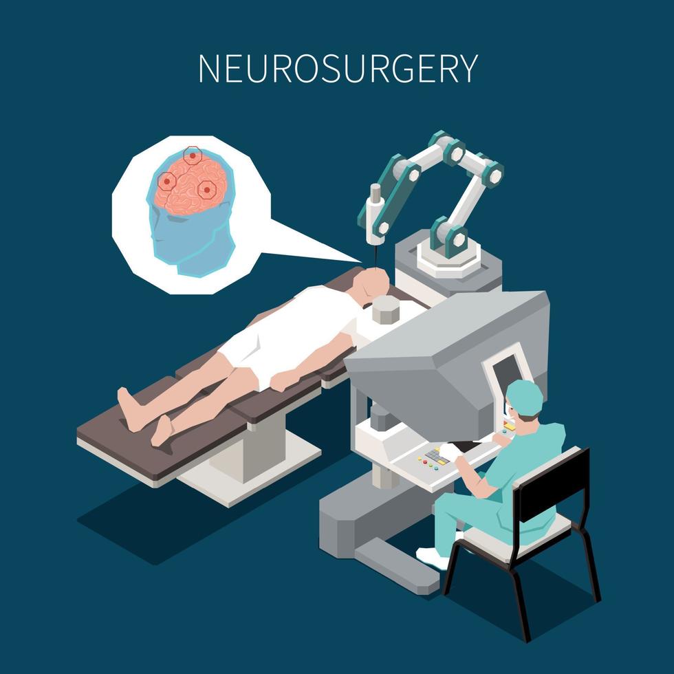 composición de cirugía robótica vector