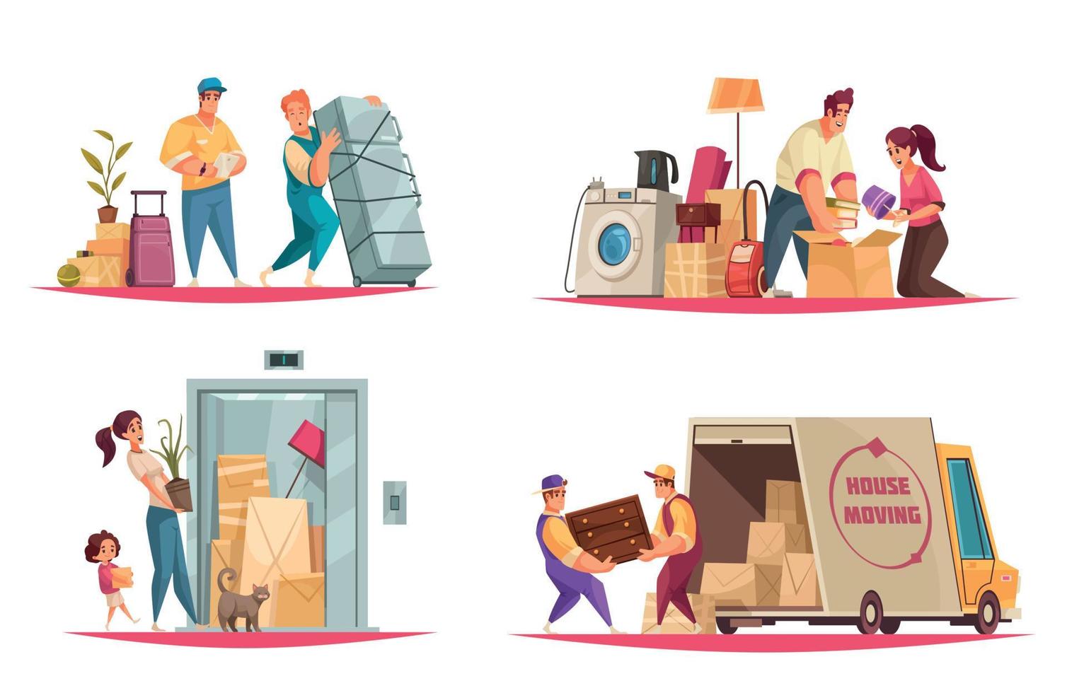 House Moving Concept vector