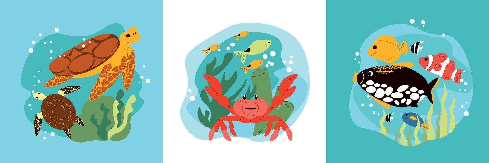 Aquarium Design Concept vector
