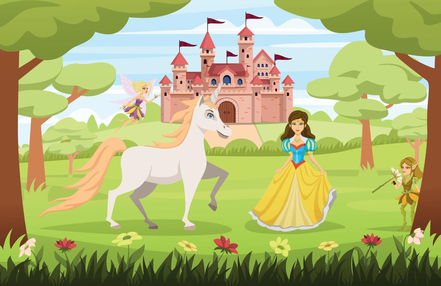 Fairy Tale Characters Composition vector