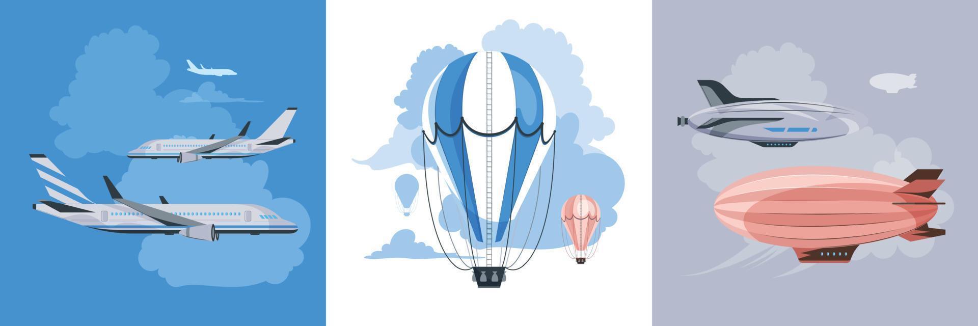 Air Transport Design Concept vector