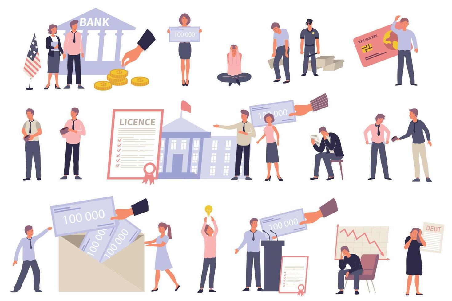 Government Support Set vector