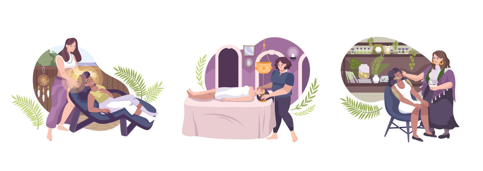 Alternative Medicine Flat Concept vector