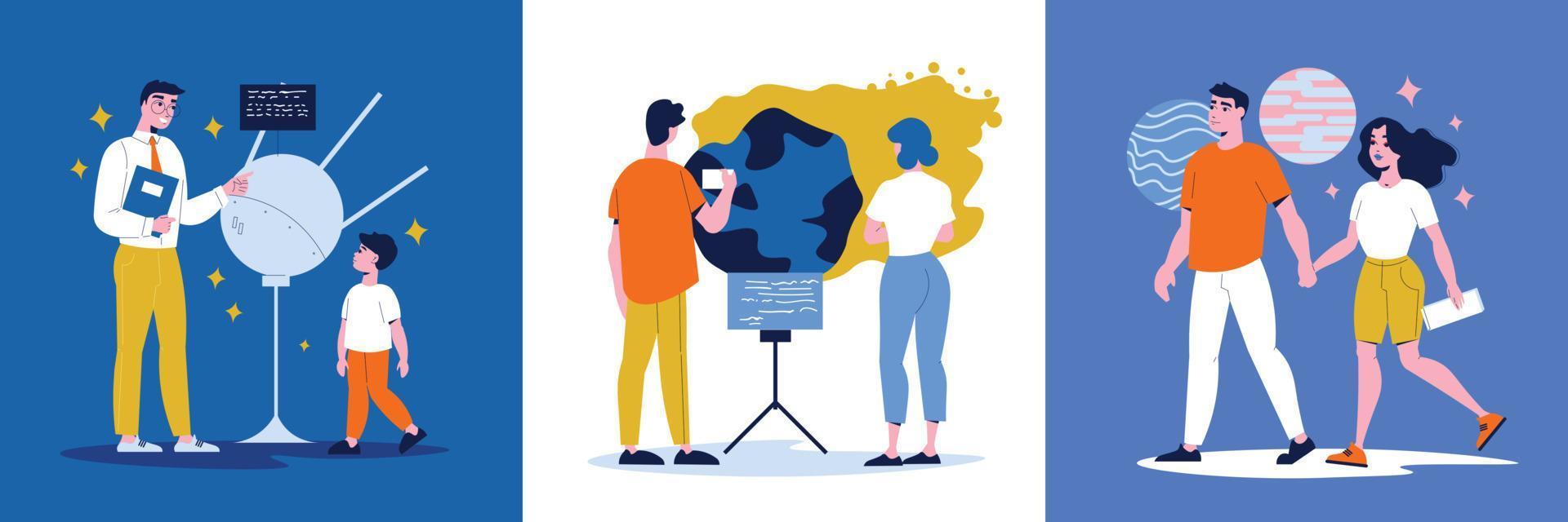 Planetarium Design Concept vector