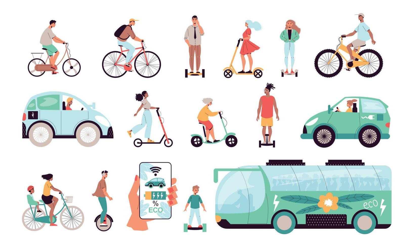 Eco Transport Set vector