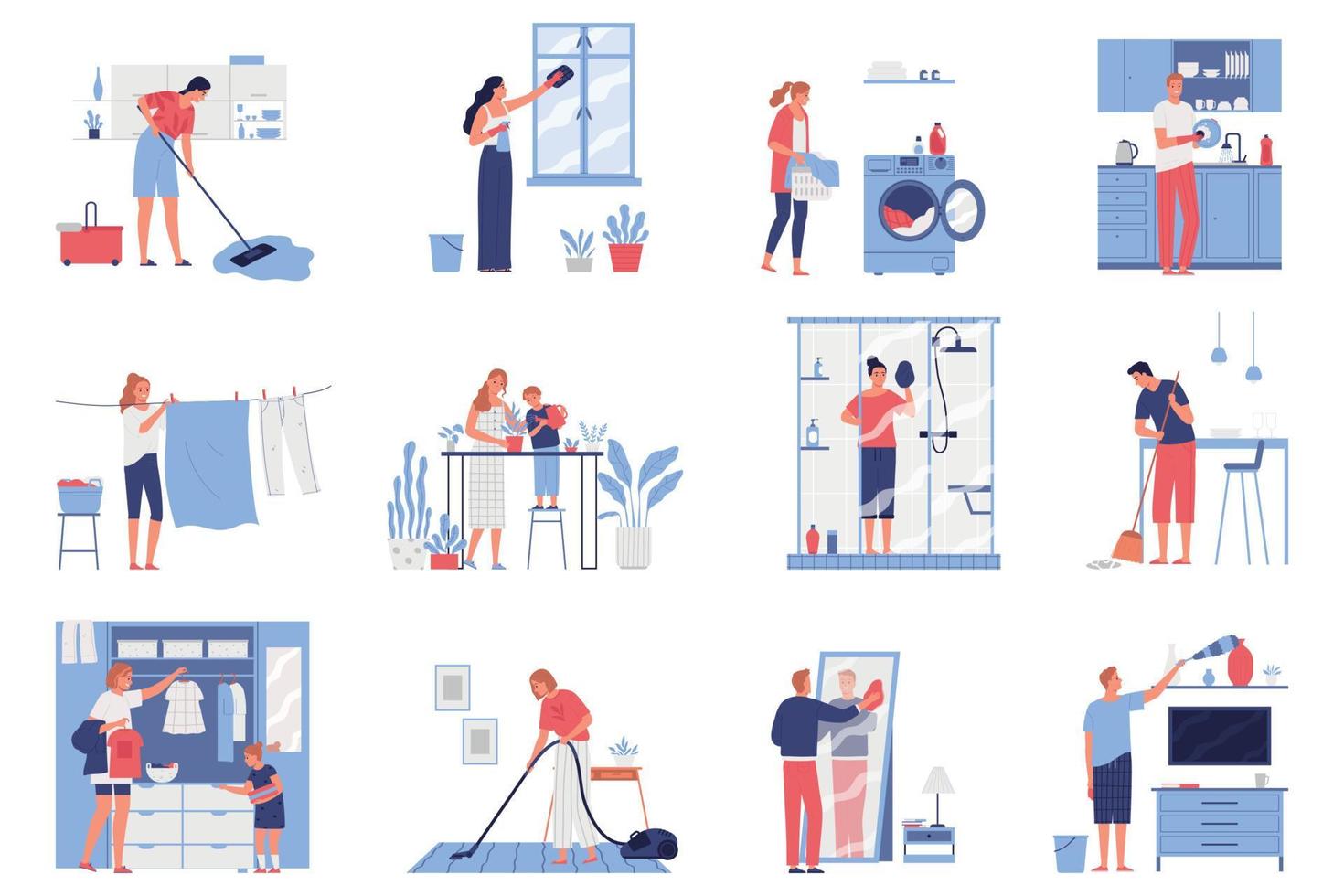 Home Cleaning Set vector