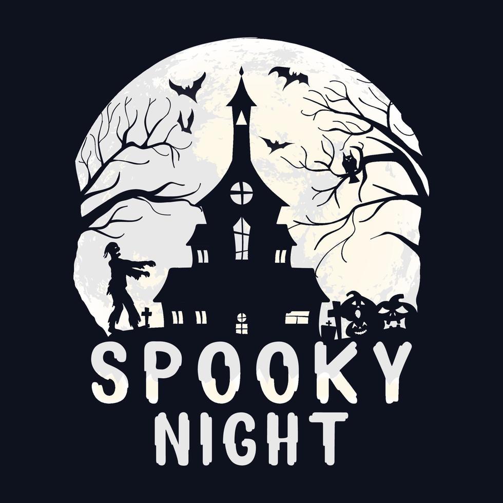 Halloween spooky night vector