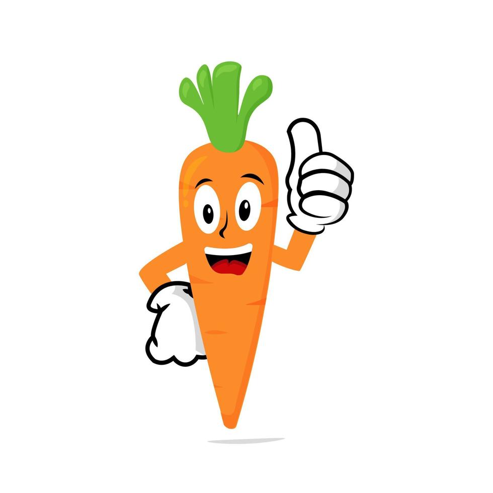 Carrot Cartoon Character vector