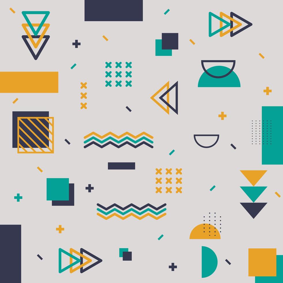 Abstract background with different geometric shapes - illustration vector