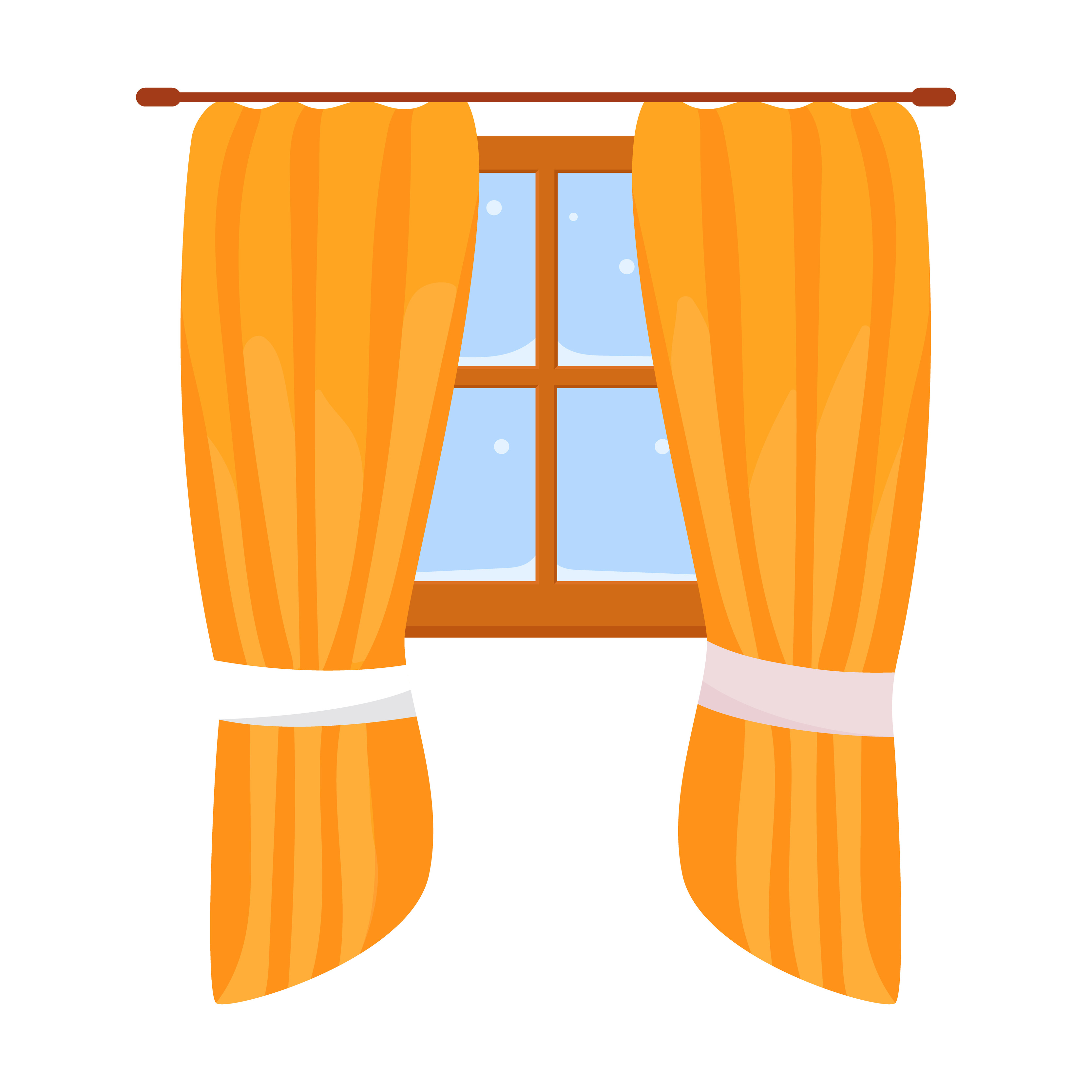 Window with yellow curtains. Flat vector illustration 4662849 Vector Art at Vecteezy Window with yellow curtains. Flat vector illustration 4662849 Vector Art at Vecteezy