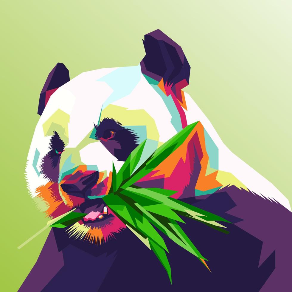 Pop Art panda illustration vector