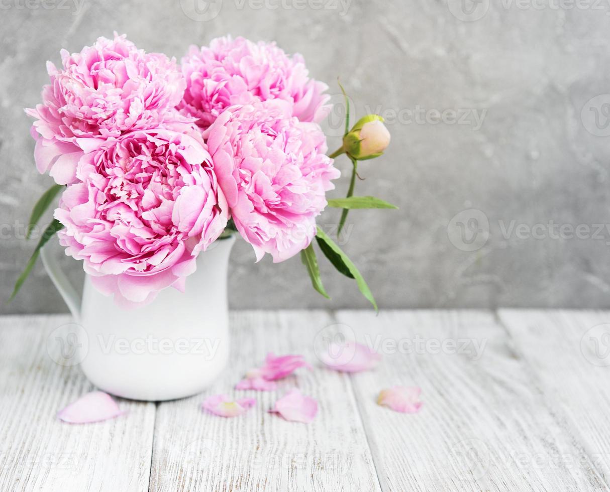 flores de peonía rosa foto