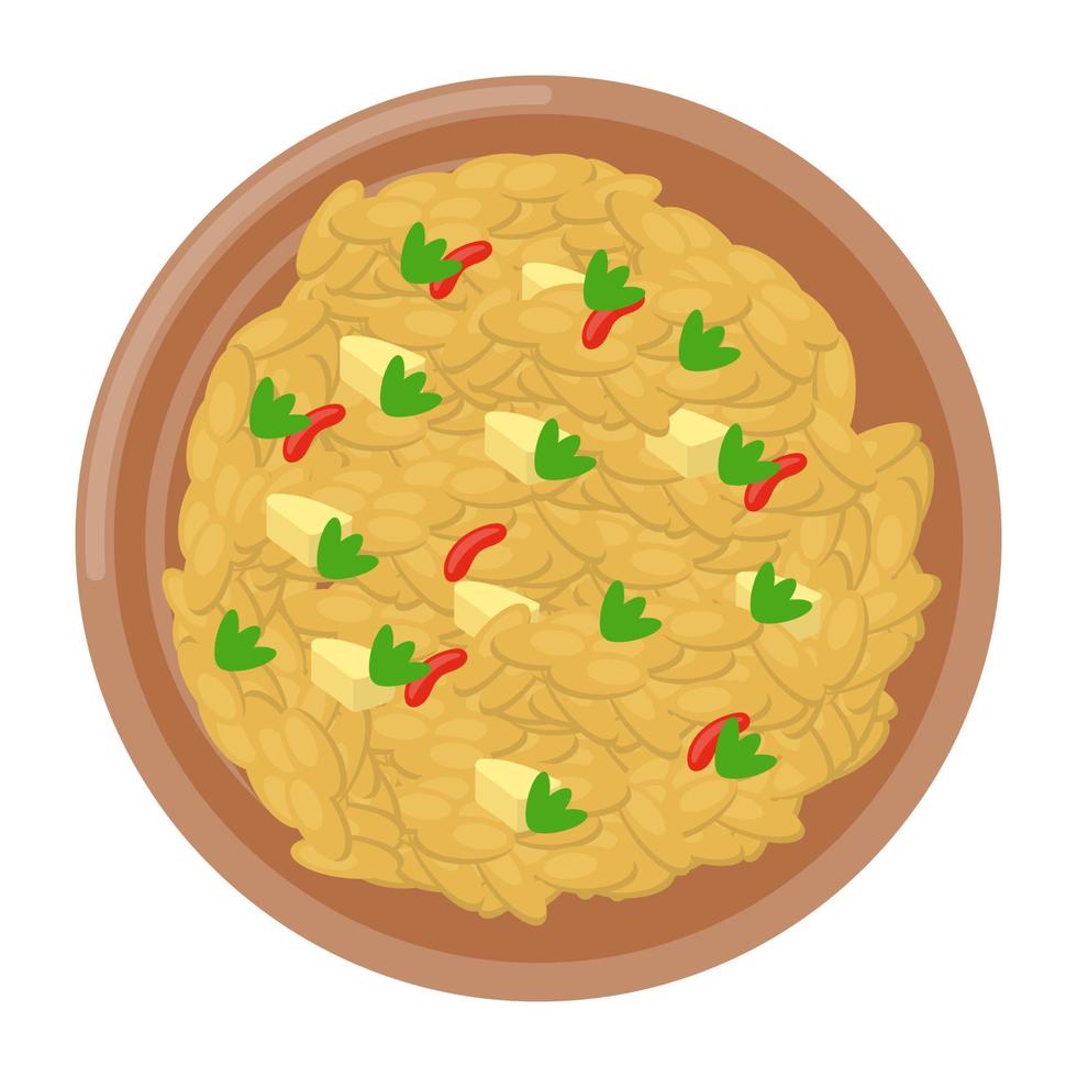 conceptos de arroz risotto vector