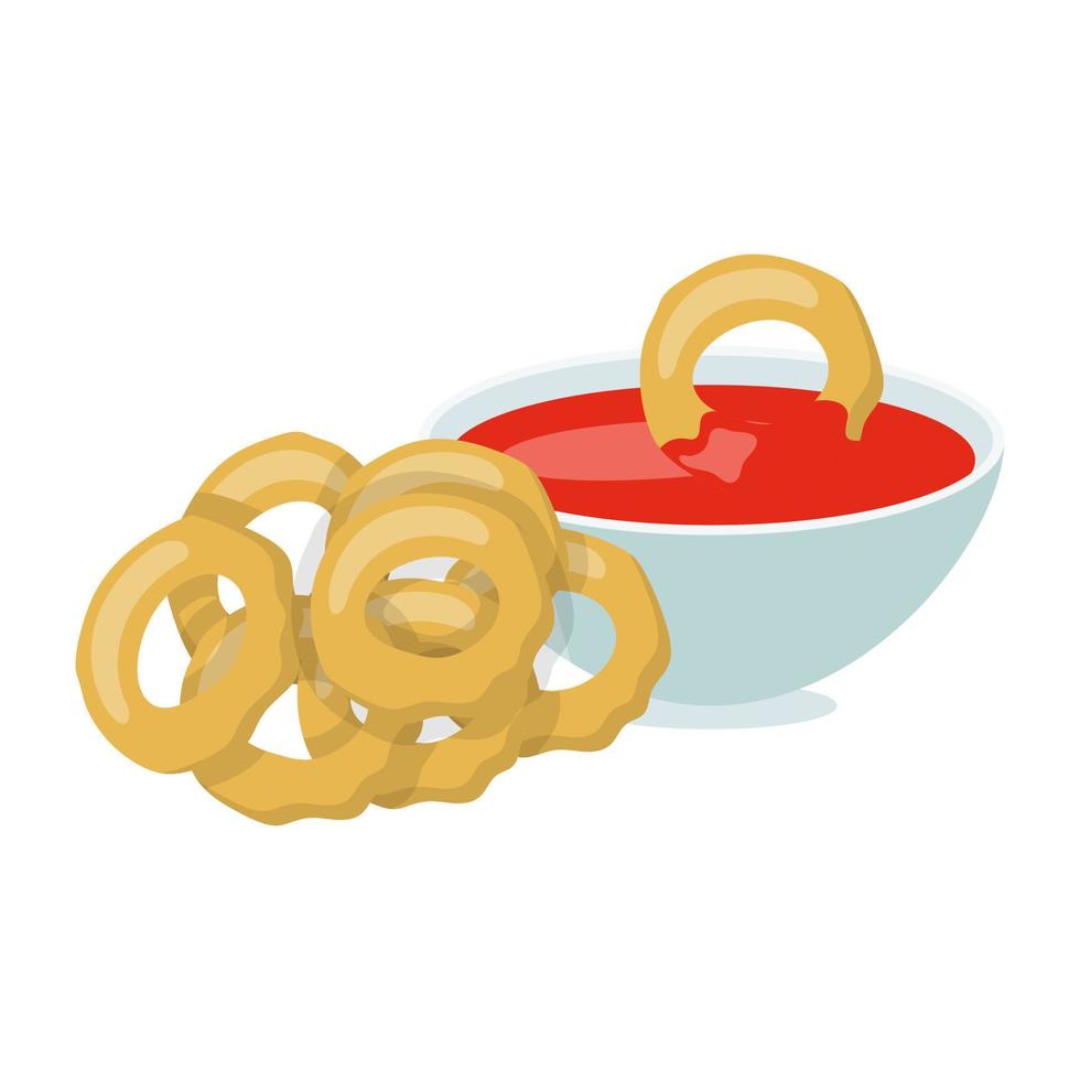 Onion Rings Concepts vector