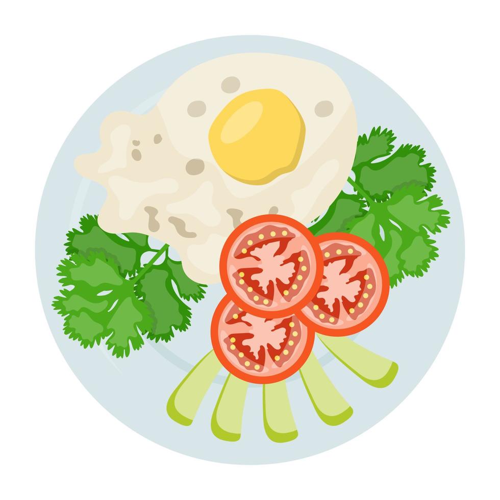 Fried Egg Salad vector