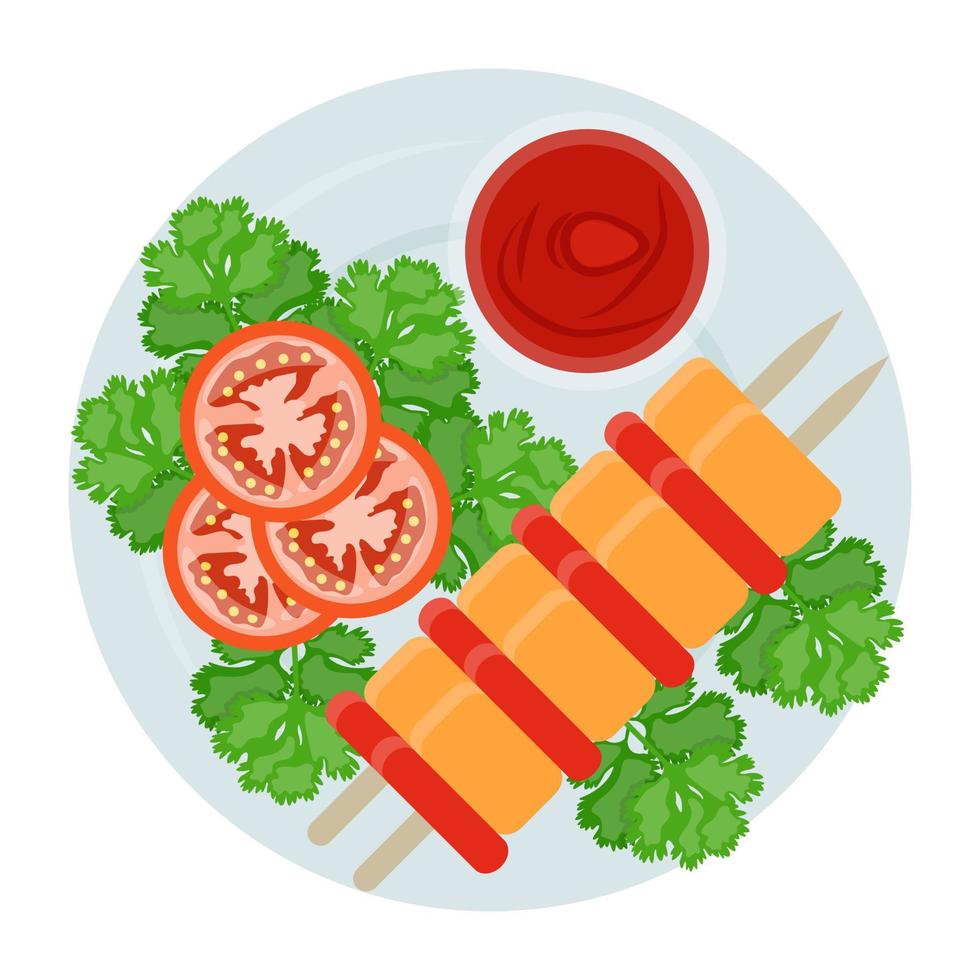 BBQ Skewers Concepts vector