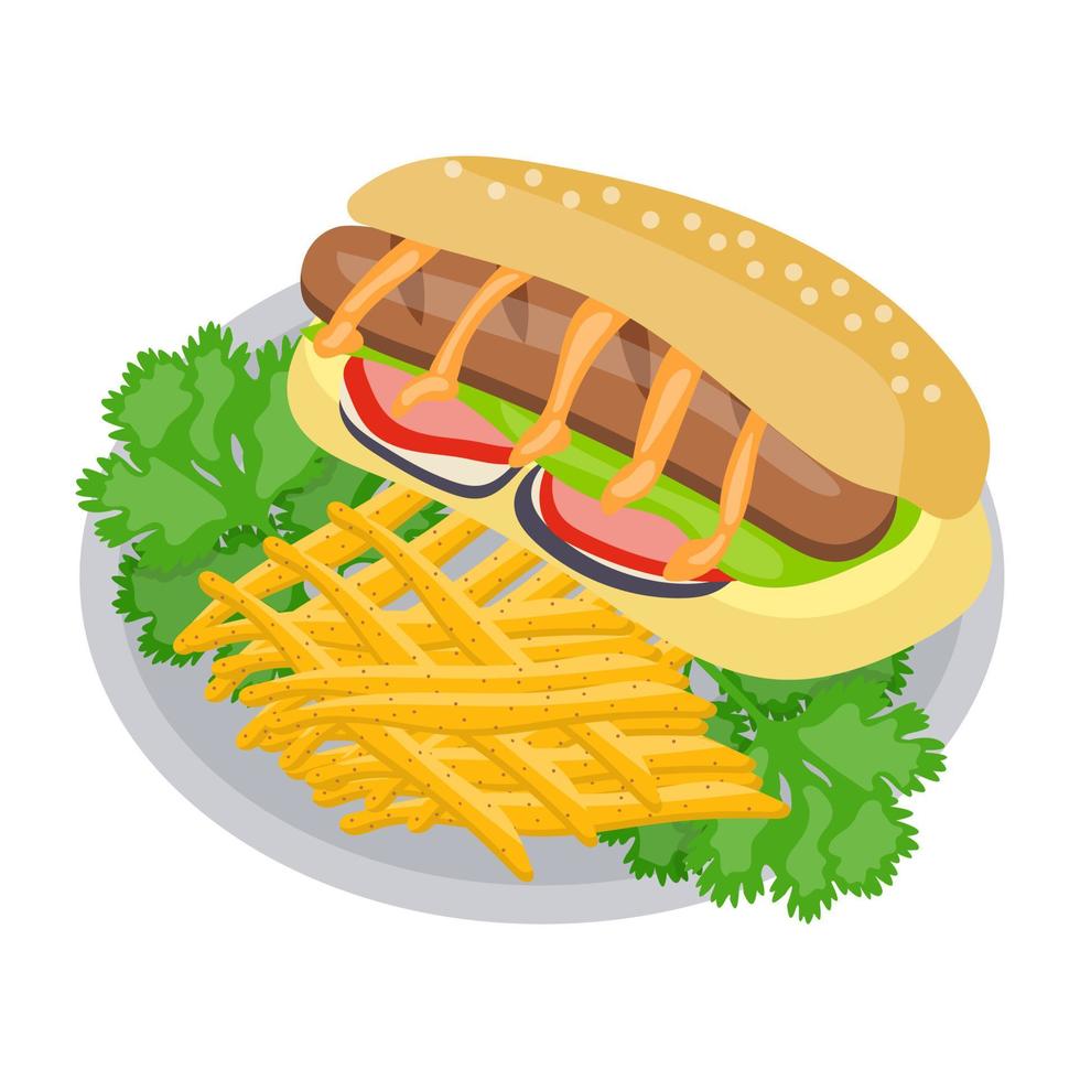 conceptos de hot dog vector