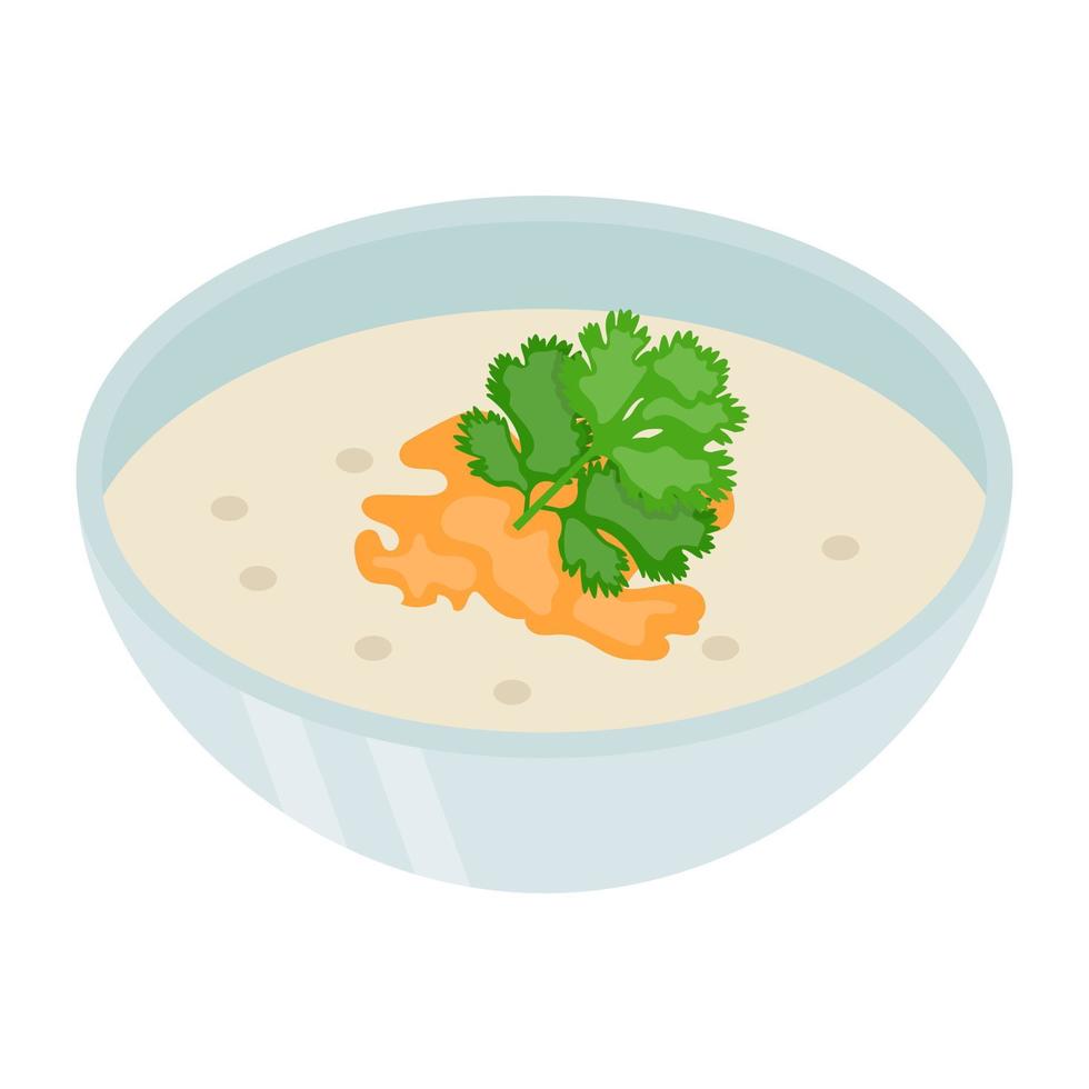 sopa de vegetales cremosa vector