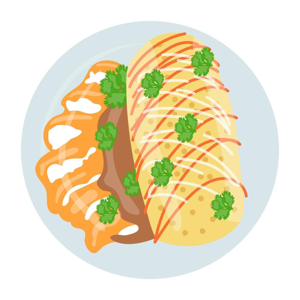 Trendy Burrito Concepts vector