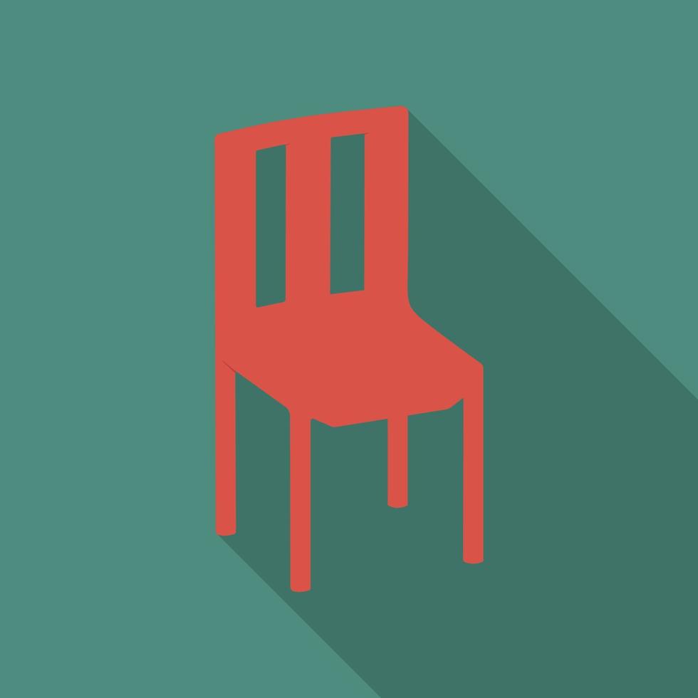 icono de silla roja. ilustración vectorial vector