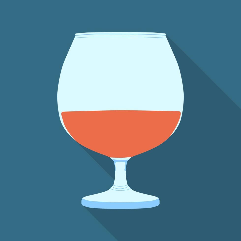 Glass with alcohol icon. Vector illustration